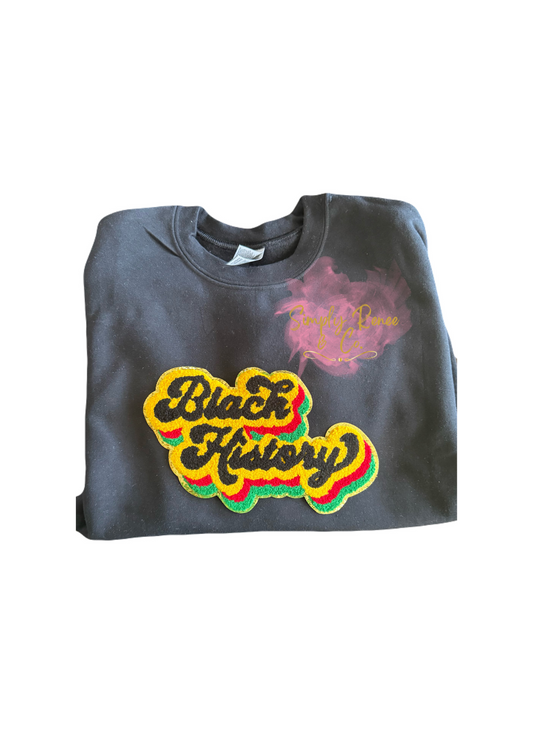 Black History Chenille Patch Sweatshirt