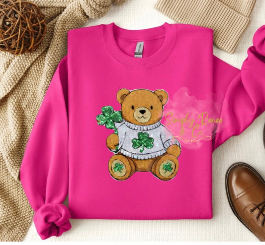St. Patrick’s Teddy Shamrock Sweatshirt