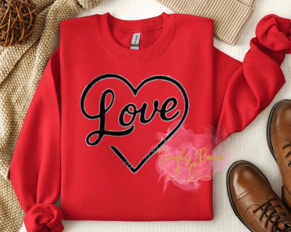 Heart of Love Fluffy Patch Sweatshirt