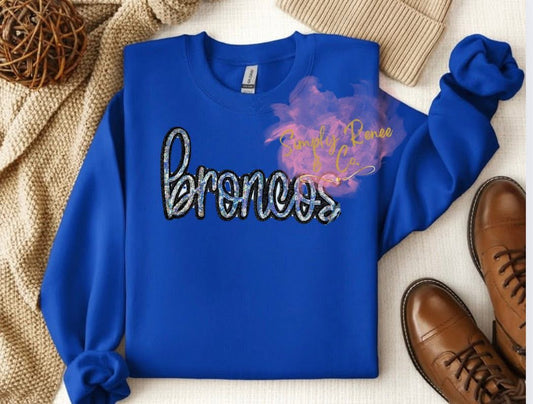 Bronco Sequin Sweatshirt