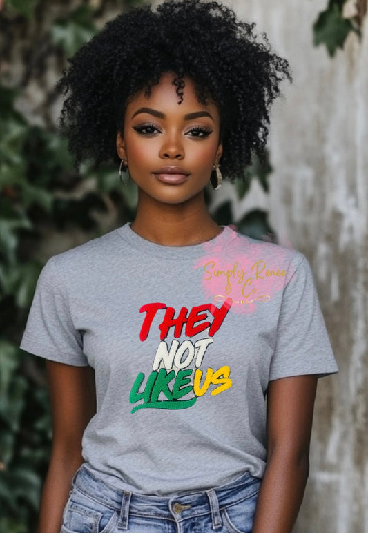 They Not Like Us Chenille Patch Tee