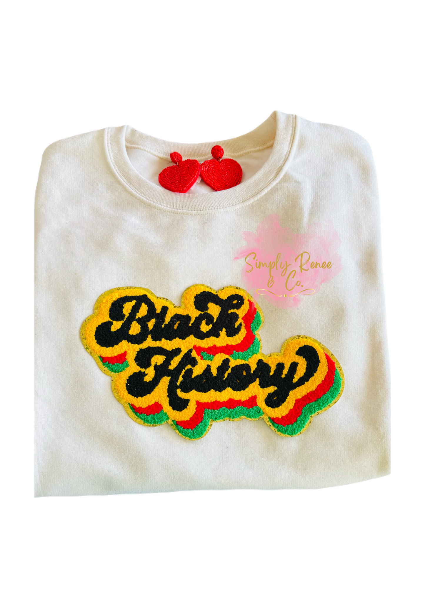 Black History Chenille Patch Sweatshirt