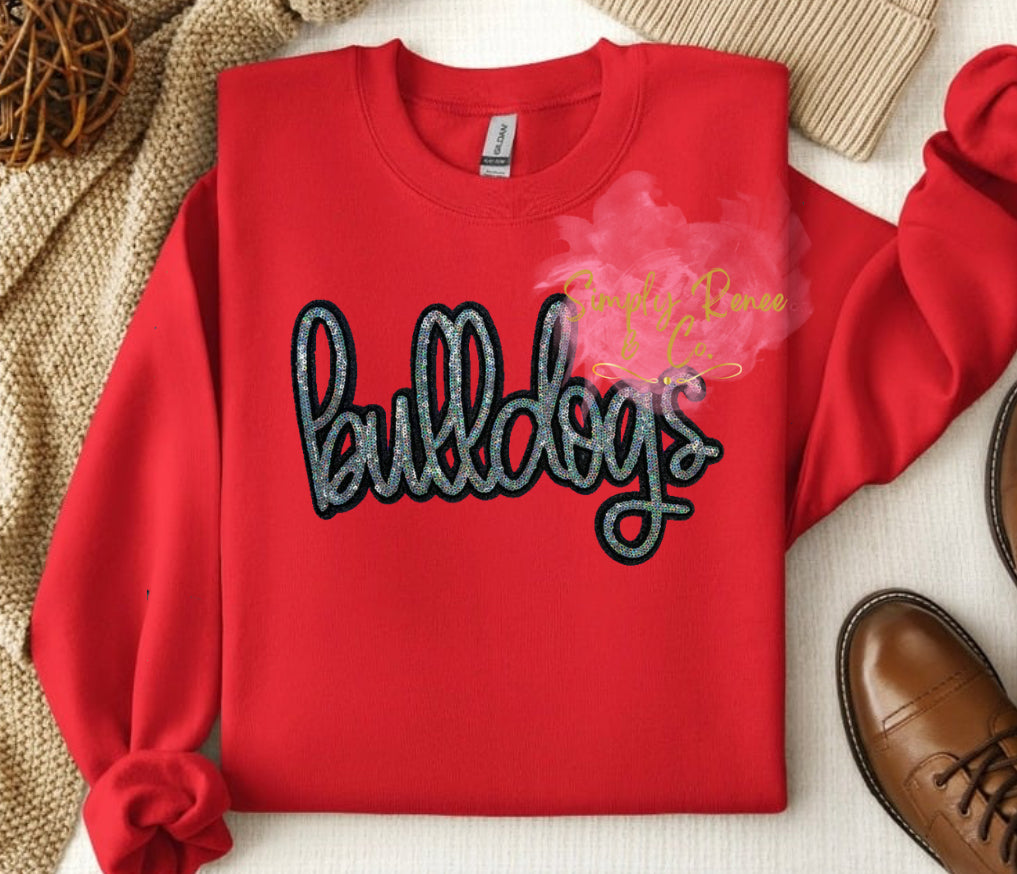 Bulldogs Mascot Sequin Sweatshirt