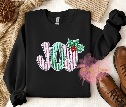 Sequin Joy Patch Sweatshirt