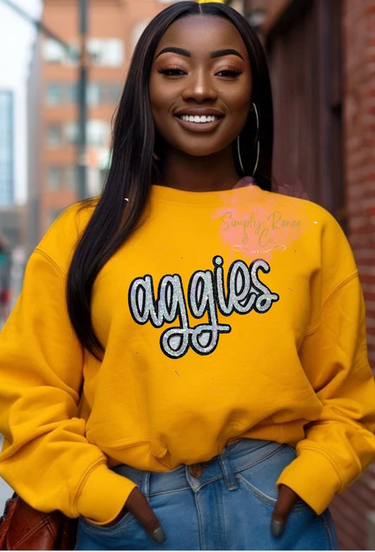Aggies Sequin Patch Sweatshirt