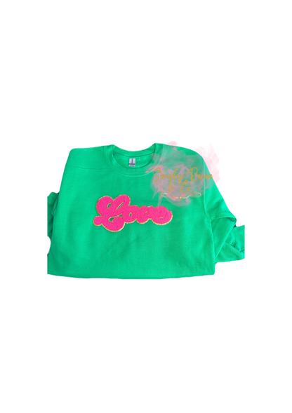 Love Chenille Patch Sweatshirt