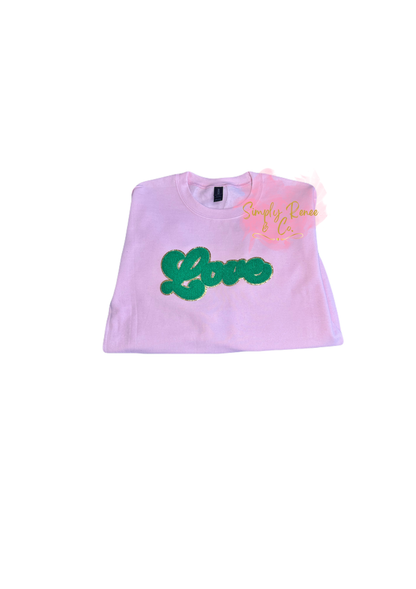 Love Chenille Patch Sweatshirt