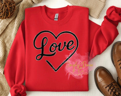 Heart of Love Fluffy Patch Sweatshirt