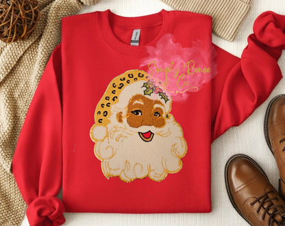 Leopard Santa Sweatshirt