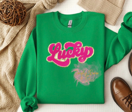 Lucky Chenille Patch Sweatshirt