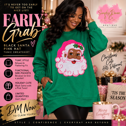 Black Santa Tunic w/ Pockets