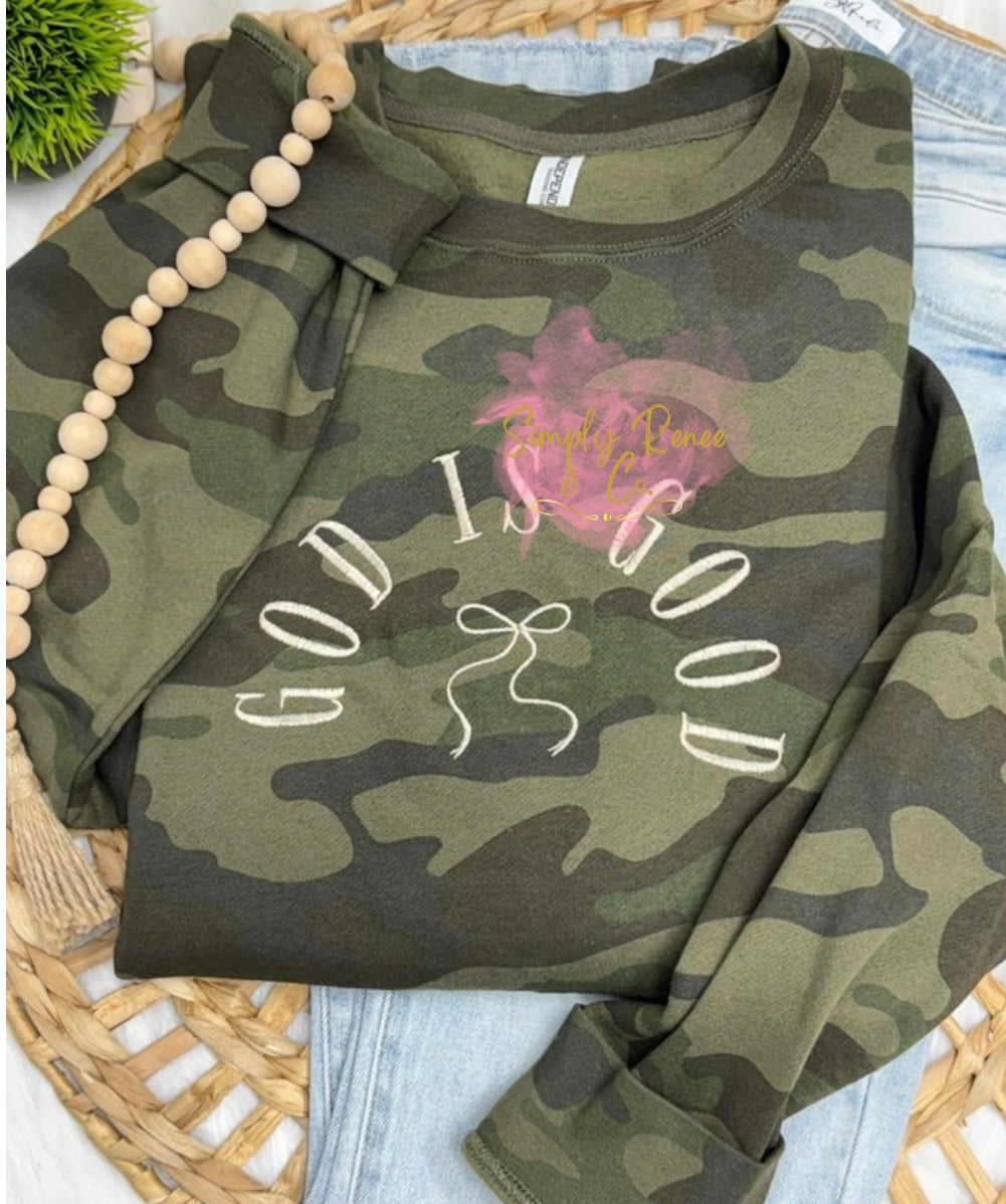 God Is Good Camo Sweatshirt