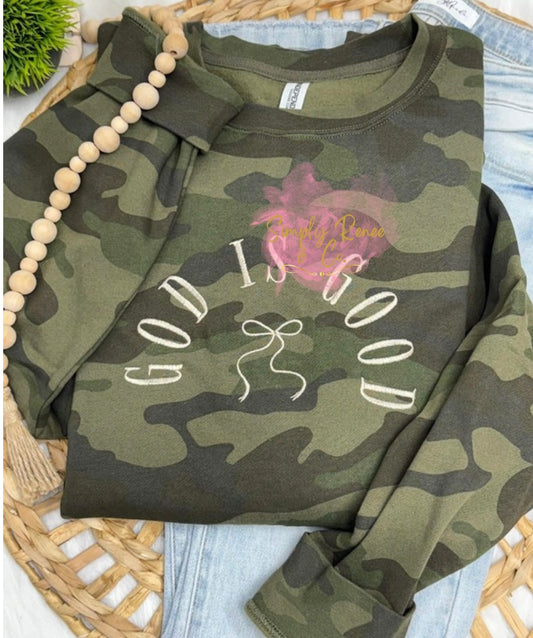 God Is Good Camo Sweatshirt