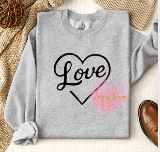 Heart of Love Fluffy Patch Sweatshirt