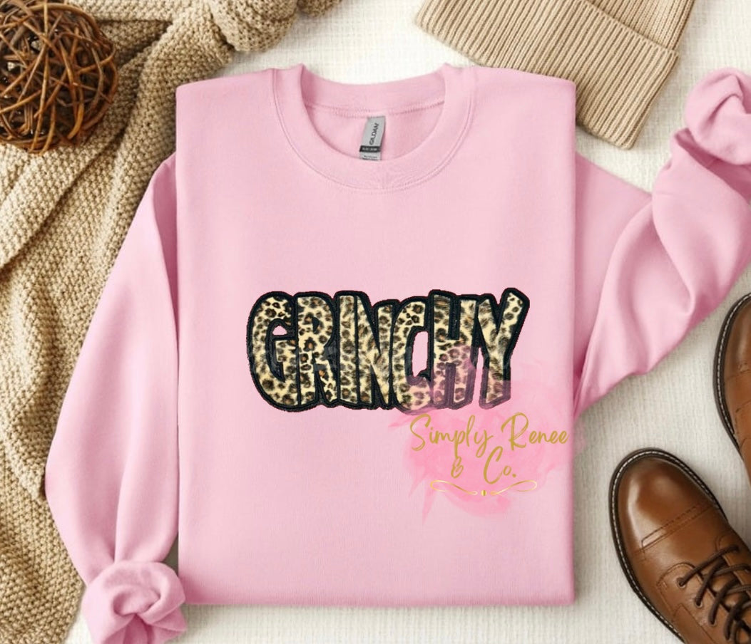 Grinchy Leopard Print Christmas Sweatshirt | Simply Renee & Co.
