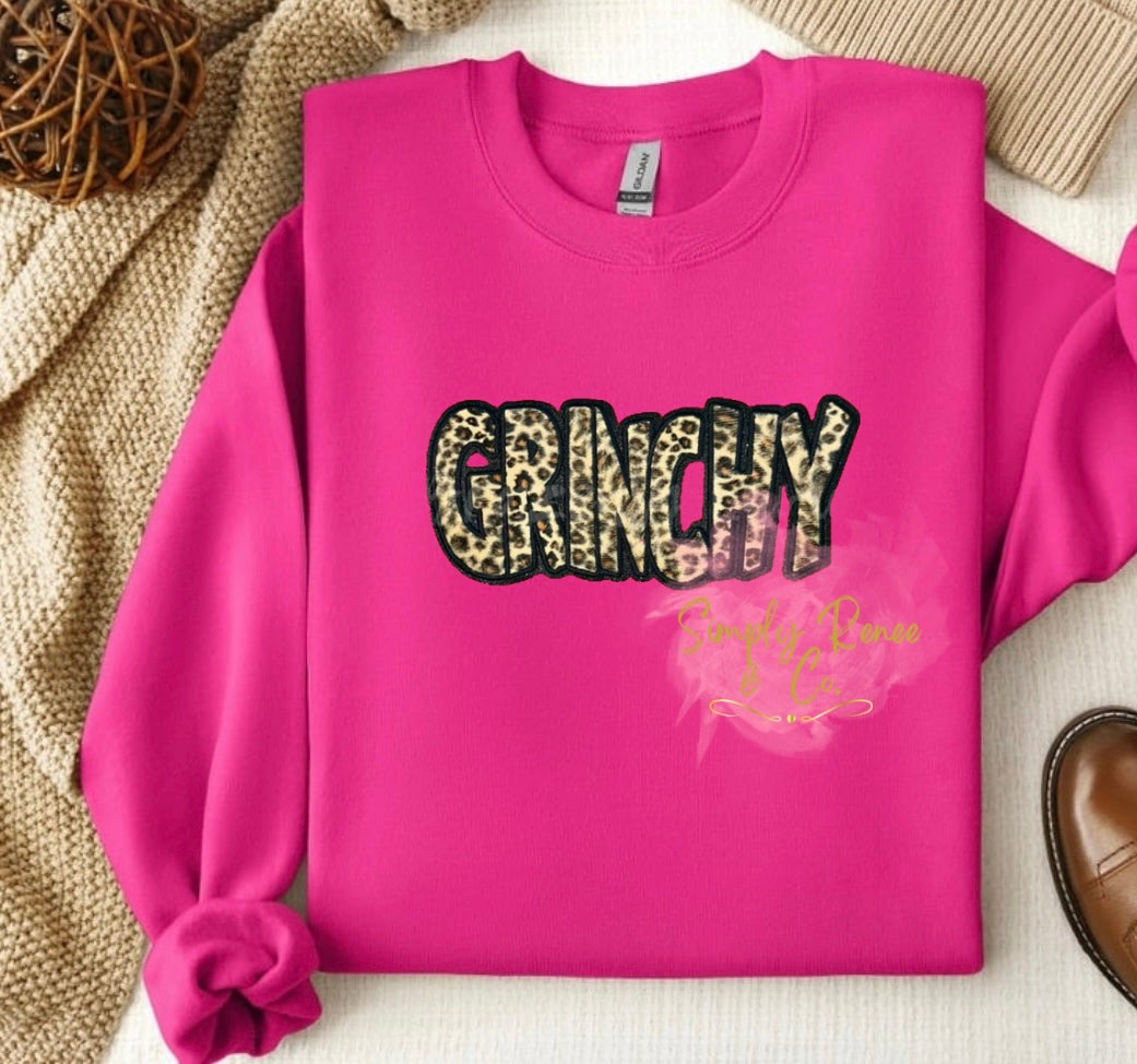 Grinchy Leopard Print Christmas Sweatshirt | Simply Renee & Co.