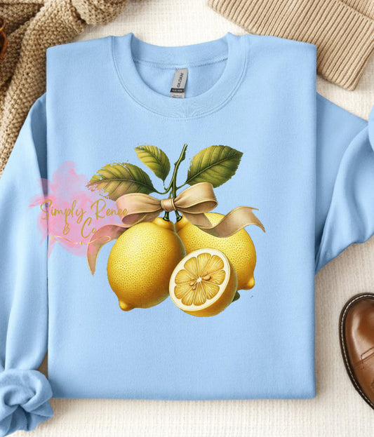 🍋 Freshly Squeezed – DTF Lemon Sweatshirt
