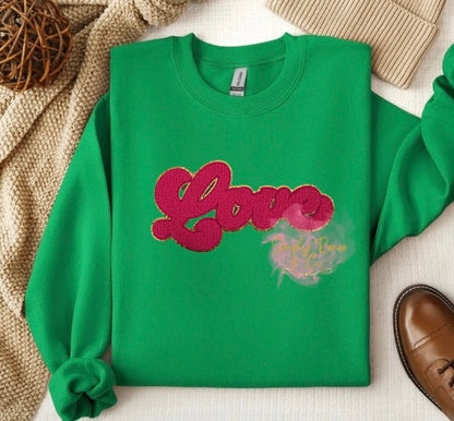 Love Chenille Patch Sweatshirt
