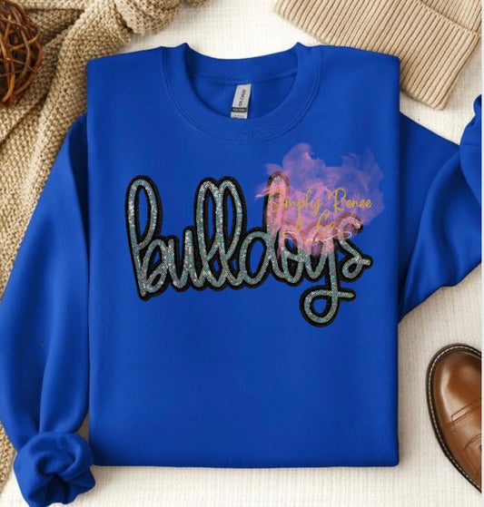 Bulldogs Mascot Sequin Sweatshirt