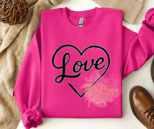Heart of Love Fluffy Patch Sweatshirt