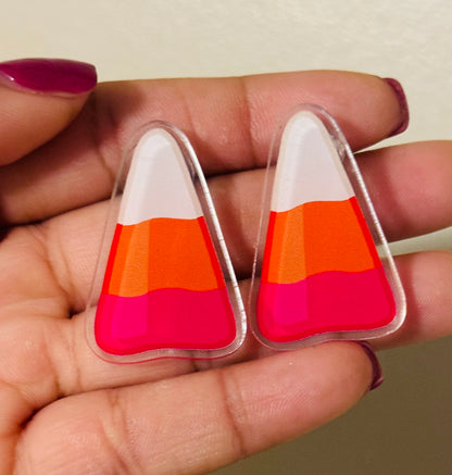 Pink Candy Corn Earring & Bracelet Set