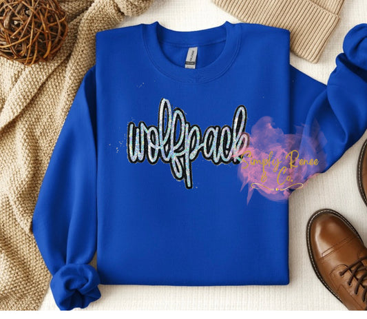 Wolfpack Mascot Sequin Sweatshirt