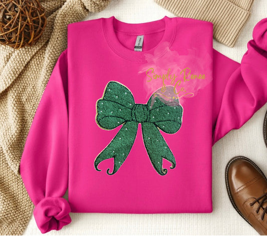 Bow Chenille Patch Sweatshirt