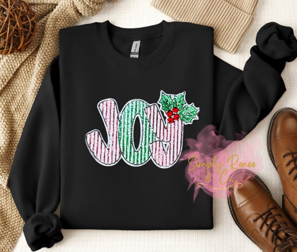 Sequin Joy Patch Sweatshirt