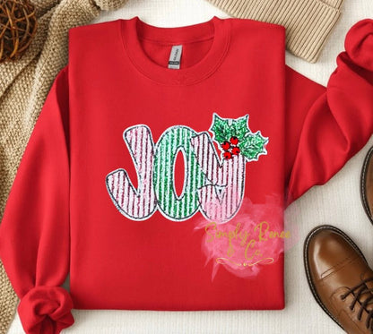 Sequin Joy Patch Sweatshirt
