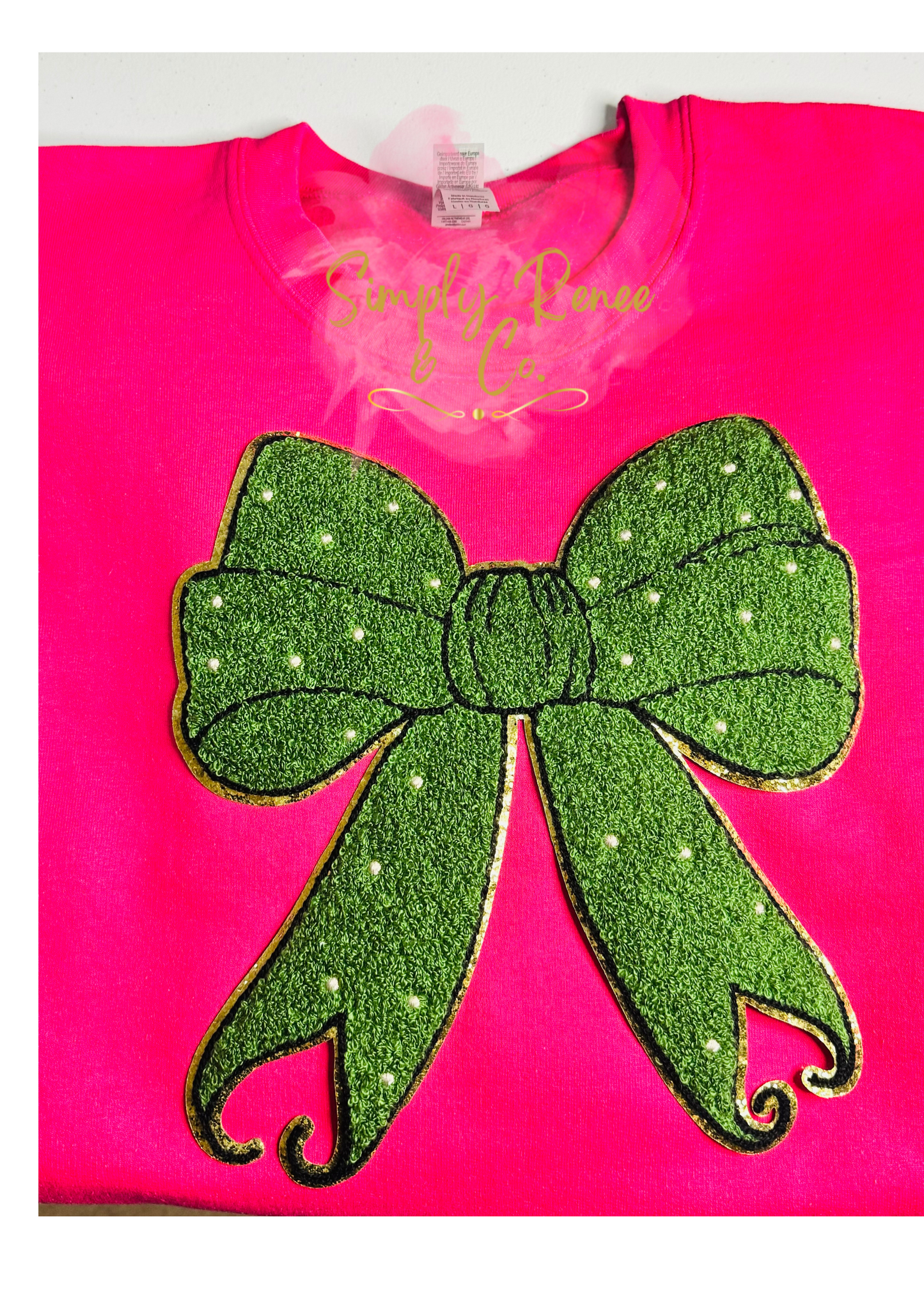 Bow Chenille Patch Sweatshirt