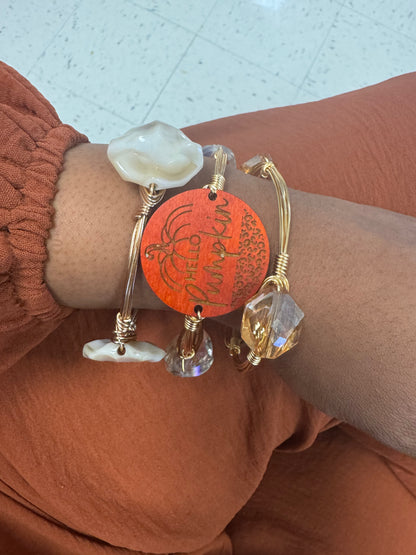 Hello Pumpkin Fall Bangle Set