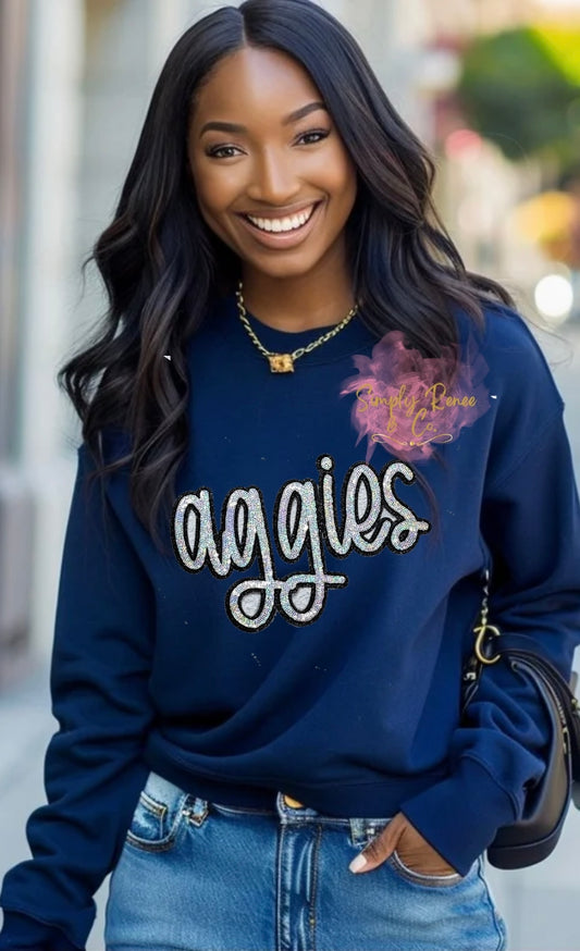 Aggies Sequin Patch Sweatshirt