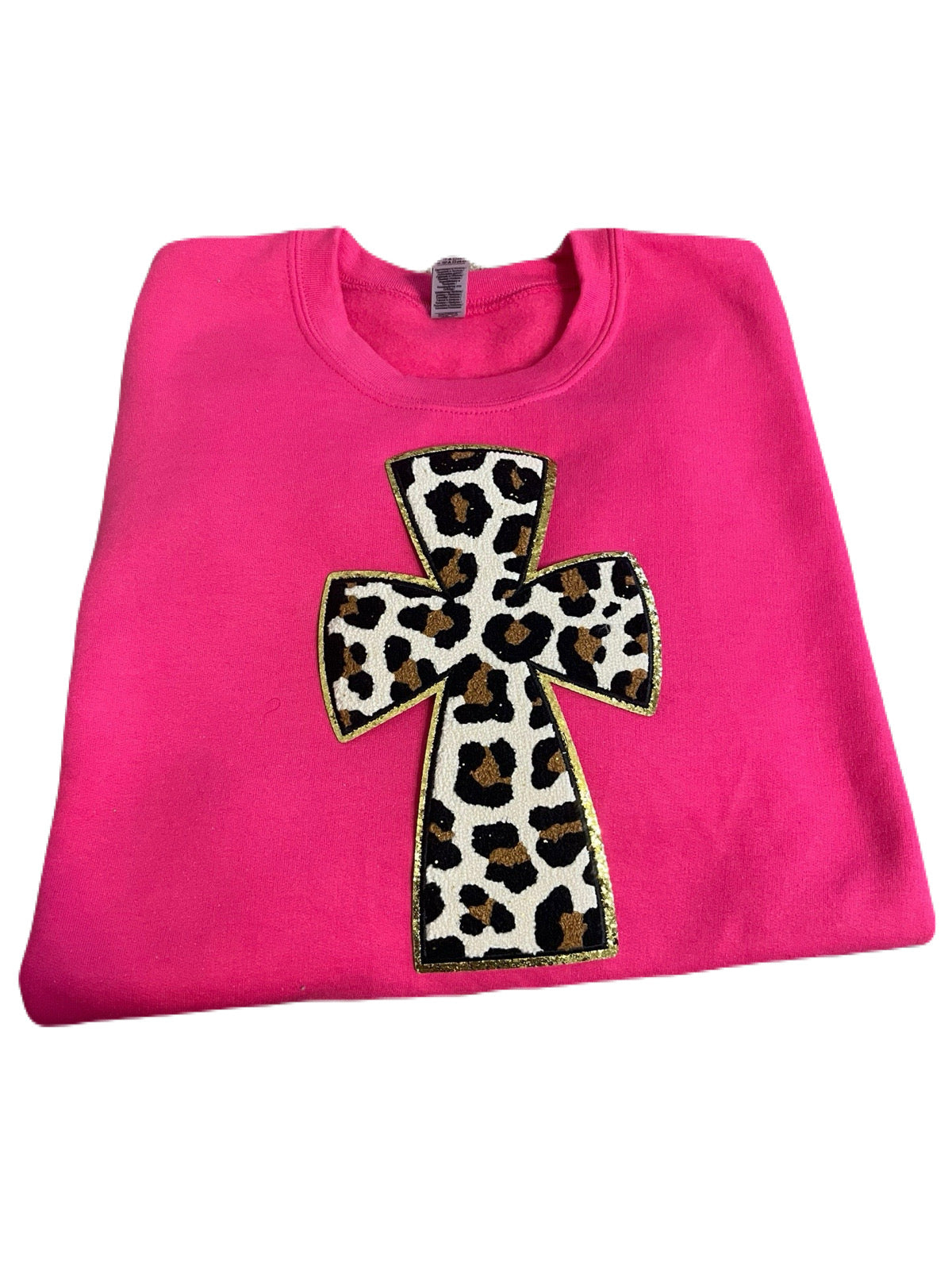 Leopard Cross Chenille Patch