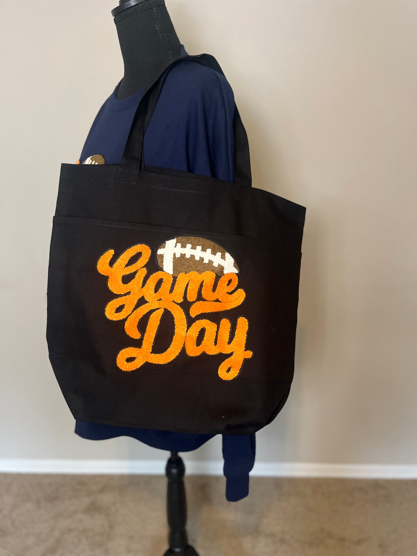 Game Day Canvas Tote Bag (Football)